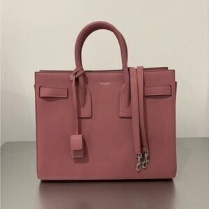 Saint Laurent Deep Rose Sac Du Jour Med - perfect condition. Plastic on hrdwre